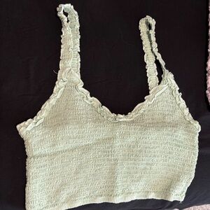 La Hearts Light Green Crop Top